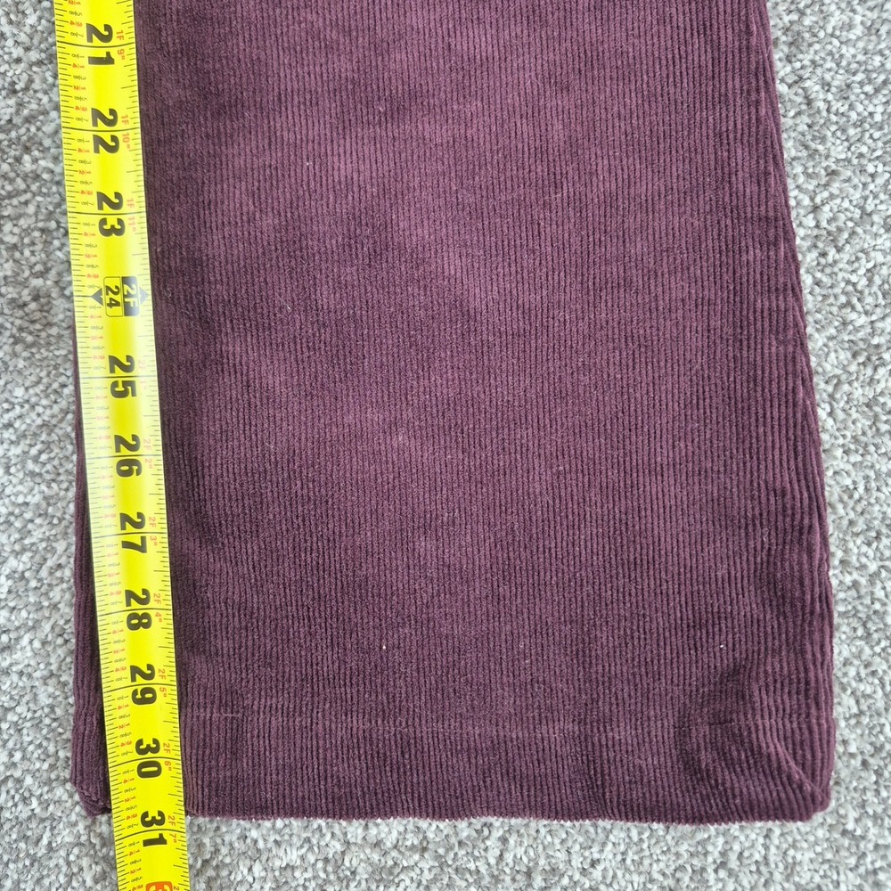 Pilcro Anthropologie Pants Womens 27 Burgundy Corduroy Trouser Bootcut Stretch - Picture 8 of 10